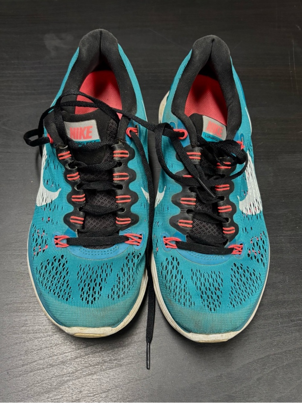 Nike Teal Athletic Sneakers with Pink Accents